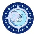 Happy Moon Sticker, 4 inch waterproof vinyl decal