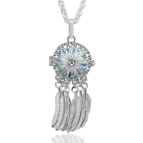 Harmony Bola symbolic Dreamcatcher pendant necklace for expressive fashion, mindful accessorizing, and special gifting.