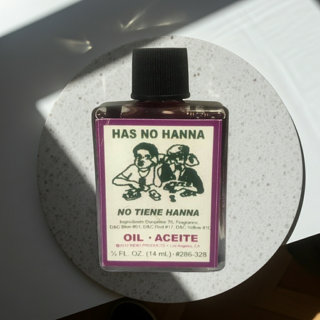 Has No Hanna Wish Oil ritual oil bottle for candle dressing, manifestation work, and spiritual ceremonies.