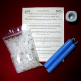 Healing Bath Kit with candles, salts, and instructions