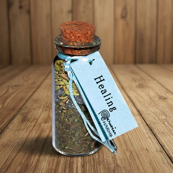 Healing Pocket Spellbottle, sealed glass charm bottle
