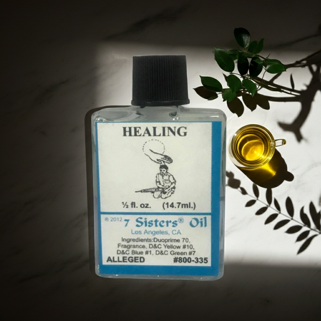 Healing Wish Oil prayer oil bottle for anointing, meditation, and healing-focused spiritual practice.