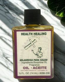Health Healing Wish Oil bottle for prayer, anointing, and spiritual healing rituals.