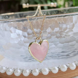 Heart gemstone crystal necklace for women with a refined pendant setting for stylish wear, holiday gifting, and everyday accessorizing.