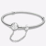 Silver Zircon Heart Love Bracelet Charm bracelet charm for adding sparkle to charm bracelets, anniversary gifts, and personal jewelry collections.