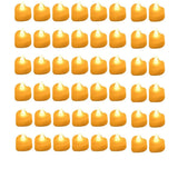 Heart Shaped LED Tea Lights with Rose Petals row arrangement for uniform display, event styling, and bulk lighting setups.