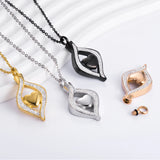 Crystal Teardrop Heart Urn Pendant keepsake jewelry for carrying ashes and daily memorial use.