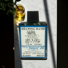 Helping Hand Wish Oil ritual oil bottle for altar work, spiritual petitions, and wish-focused rituals.
