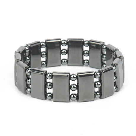 Hematite Therapy Bracelet magnetic unisex wristwear for casual daily use, layered jewelry looks, and versatile accessory styling.