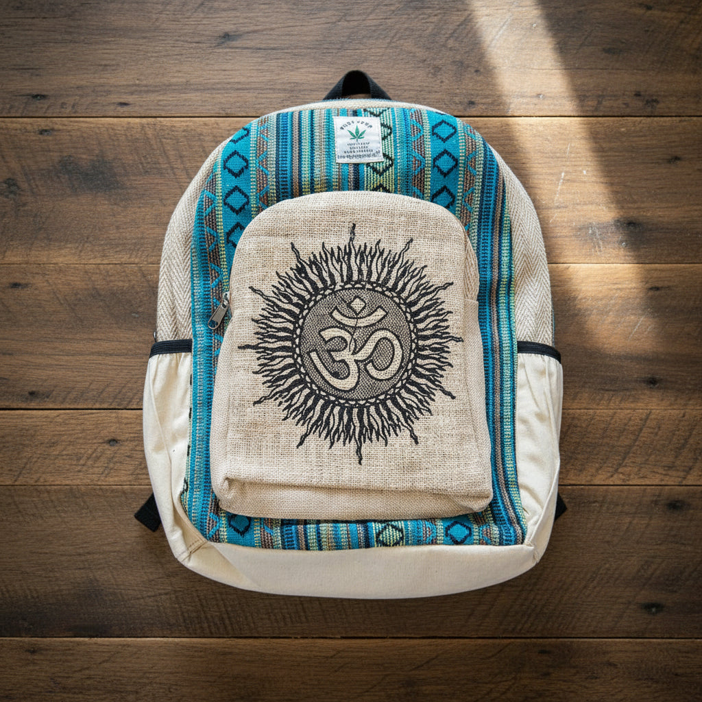 HEMP OM Backpack for altar and ritual use