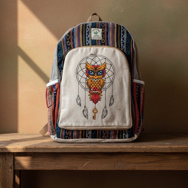 HEMP Owl Dreamcatcher Backpack