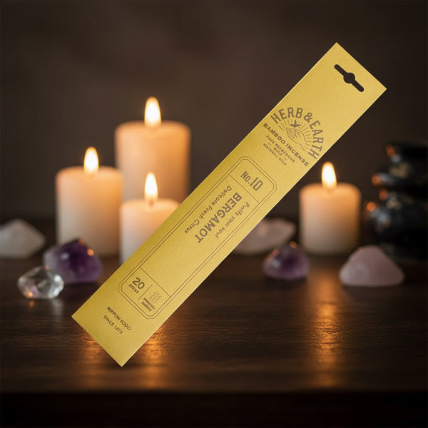Herb & Earth Bergamot Bamboo Incense Sticks (Nippon Kodo)