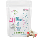 Herbal Detox Slim tea bags in a 40-day supply for daily cleansing, digestive comfort, and wellness use.