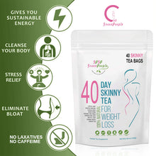 Herbal Skinny Refresh tea bags for a 40-day cleanse, digestive support, and daily herbal tea use.