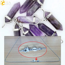 Hexagonal bullet stone pendant necklace for daily styling, crystal fashion, and spiritual jewelry use.