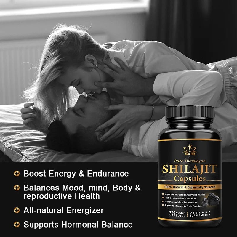 Himalaya Shilajit capsule supplement bottle for vitality support and regular daily wellness use.