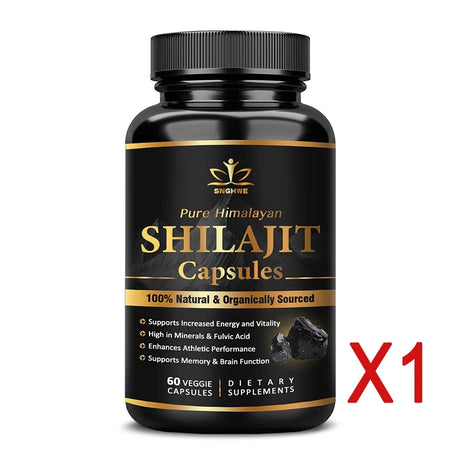 Himalaya Shilajit energy and vitality capsules bottle for daily supplement use and wellness support.