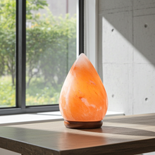 Natural Himalayan salt lamp crystal light for calming room ambiance, meditation, and decorative use.