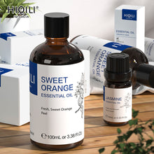 HIQILI 100ML Essential Oils 7 natural scents bottle set for aromatherapy, diffusing, and home fragrance use.