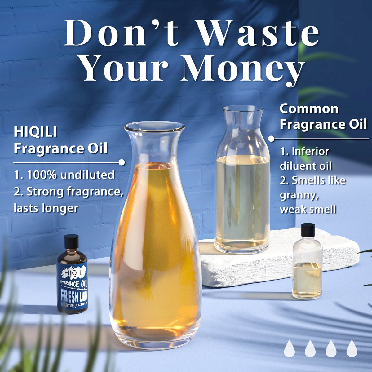 HIQILI Fresh Linen Fragrance Oil 100ml clean crisp linen scent for oil burners and soap making.