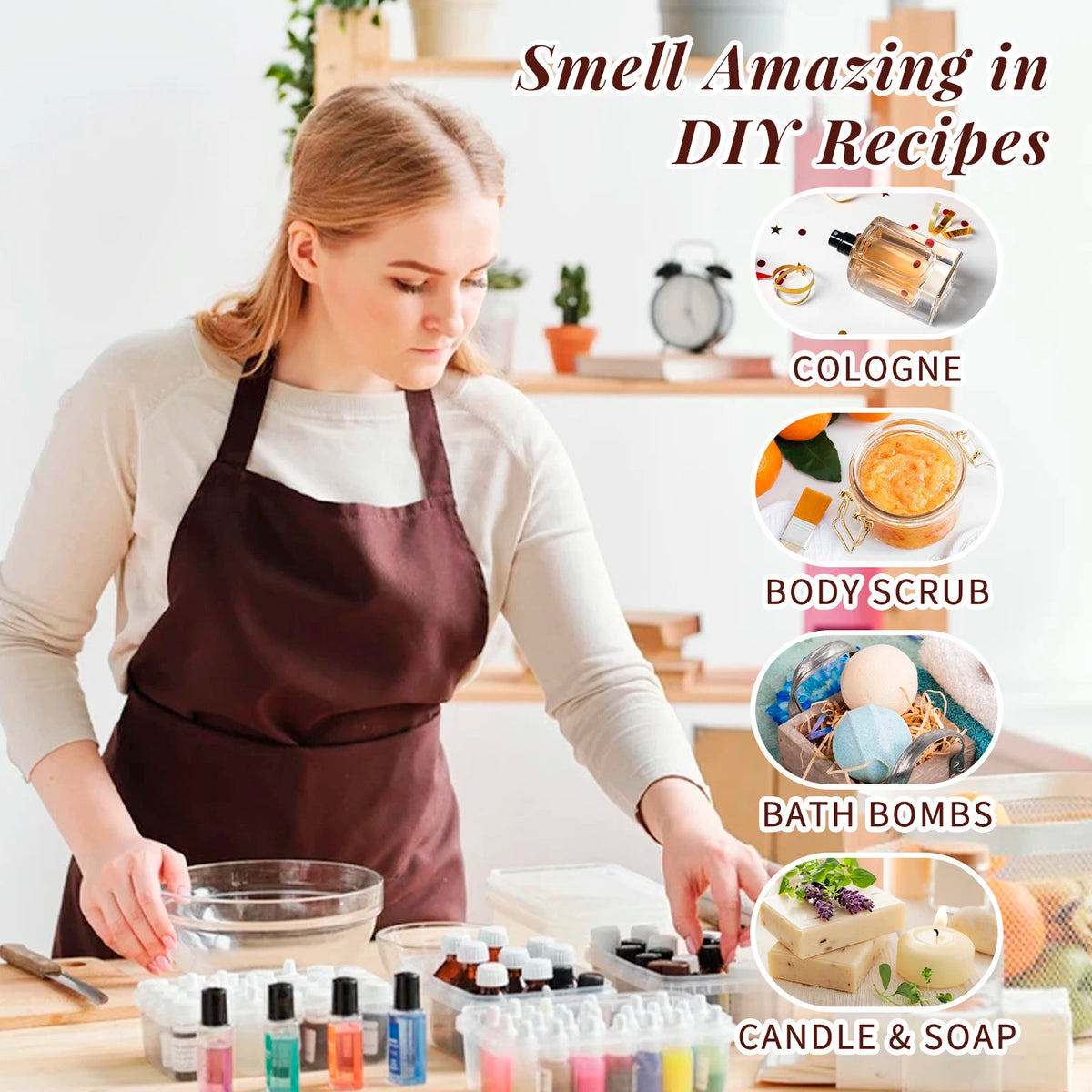 HIQILI Nature-Themed Fragrance Oils Set of 6 nature-inspired scents for gifting and aromatherapy.
