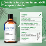 HIQILI 100ML Pure Essential Oils gift set with bottled oils for aromatherapy sessions, relaxation, and home spa use.