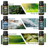 HIQILI natural scented fragrance oils set of 6 bottles for diffuser use, room scenting, and personalized fragrance crafts.