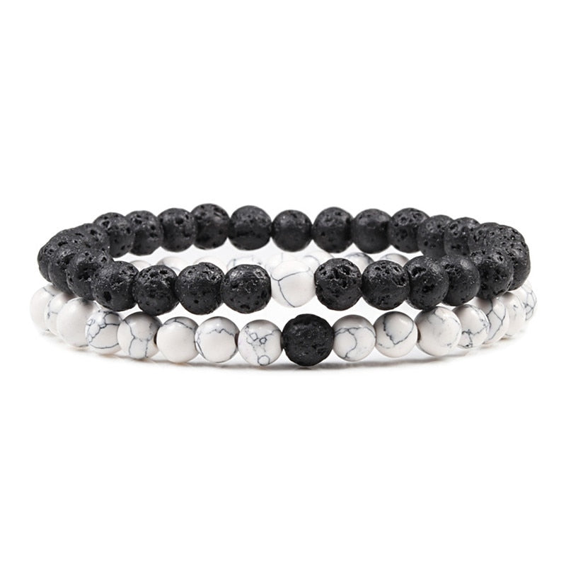 Couples Distance Beaded Bracelets his and hers beaded set for partner gifts, emotional connection, and casual daily use.