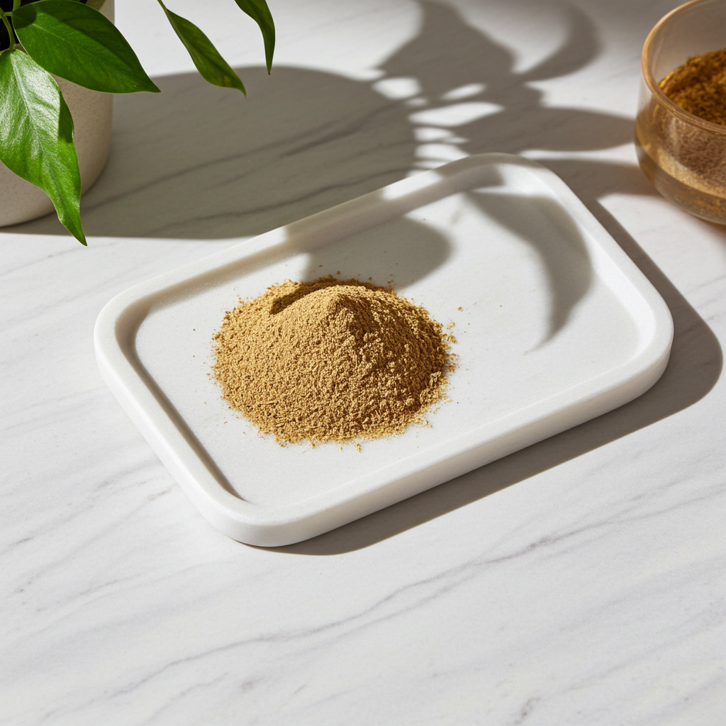 Palo Santo holy wood powder 1/2oz bag for incense making, altar work, and energy cleansing rituals.