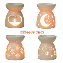 Home fragrance ceramic tealight oil warmer for diffusing essential oils and creating a calming room scent.