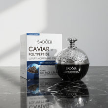 Hoygi Collagen anti-wrinkle moisturizing cream with caviar extract in a face cream jar for nourishing skin and reducing wrinkles.