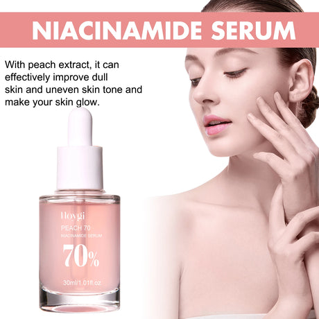 Hoygi Niacinamide Face Serum bottle for firming skin, softening the appearance of fine lines, and everyday facial care.