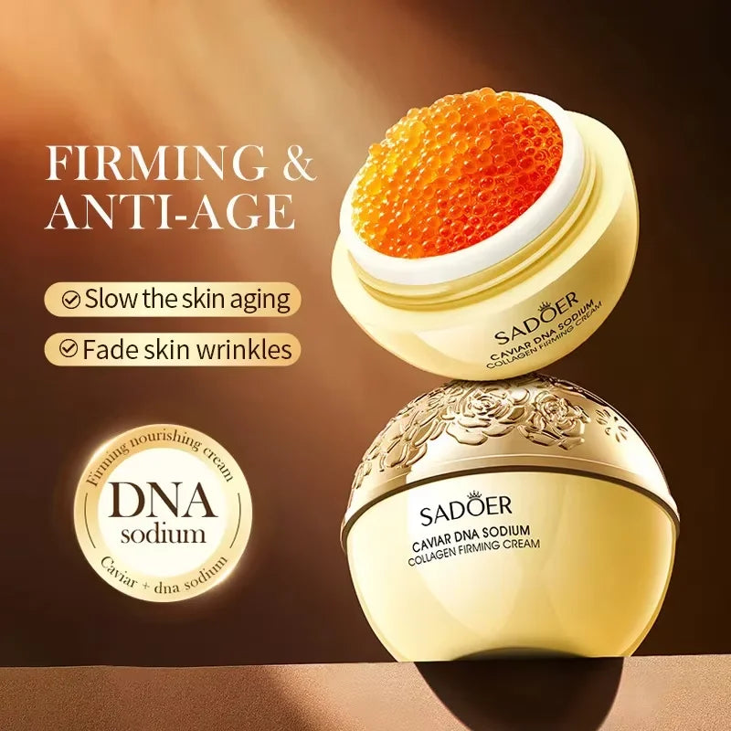 Hoygi Pearl Collagen anti-aging face cream jar for brightening dull skin, smoothing fine lines, and supporting daily facial care.