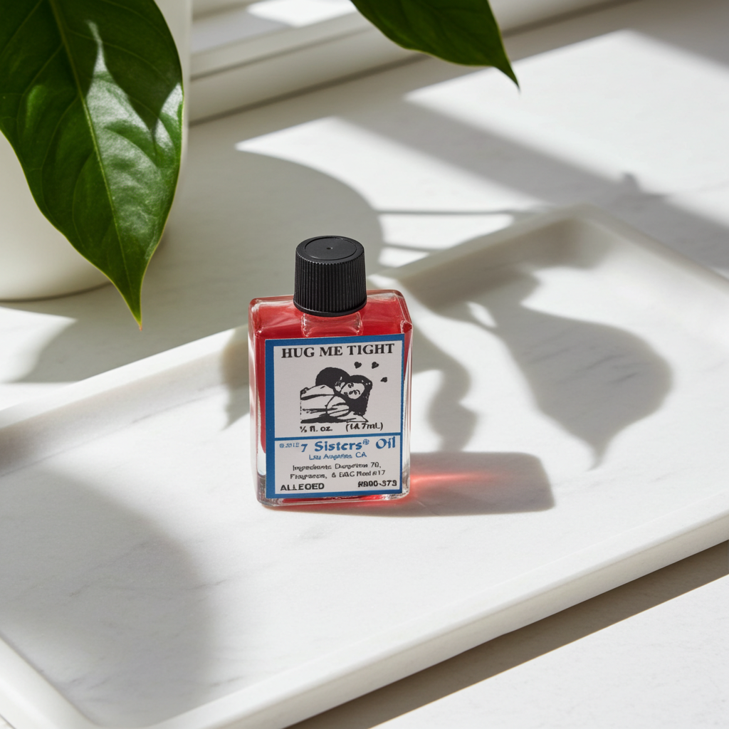 Hug Me Tight Wish Oil ritual oil bottle for love drawing, emotional closeness, and romantic intention setting.