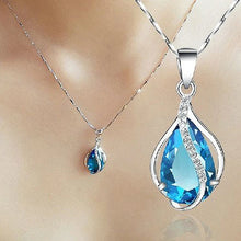Huitan Elegant Cubic Zirconia Pendant necklace for formal wear, parties, weddings, and special occasion styling.