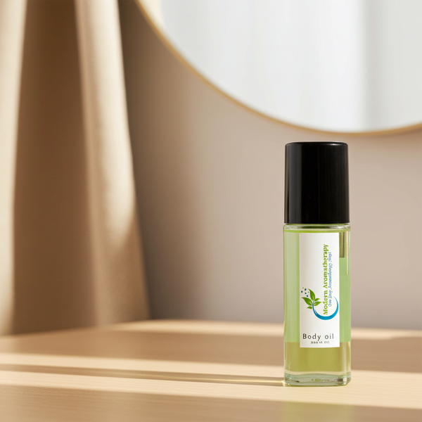 I Am King body oil bottle for moisturizing skin and daily fragrance use.