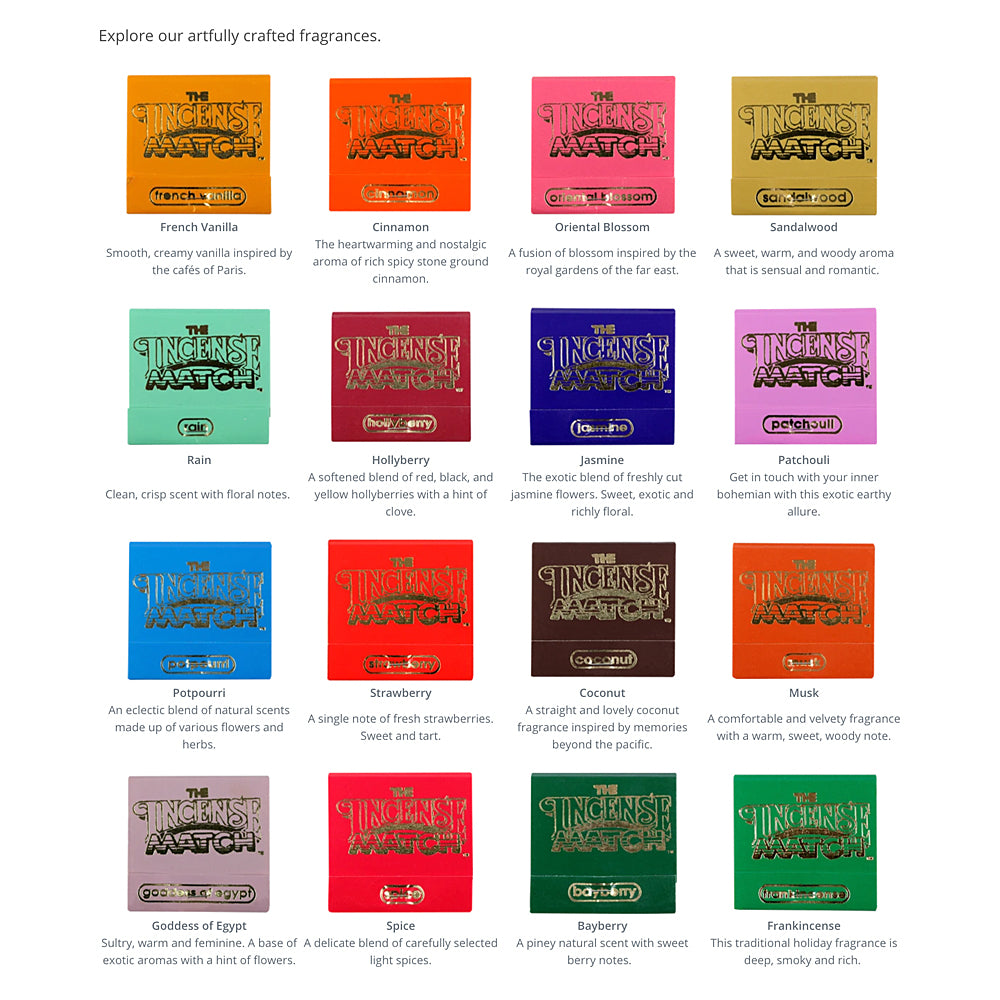 Incense Matches - matchstick and incense stick combo