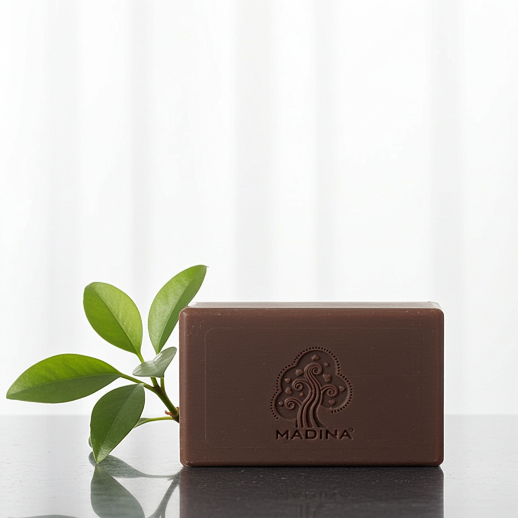 Indian Ghee and Reishi Mushroom spice soap bar for gentle skin cleansing, bathing, and personal care use.