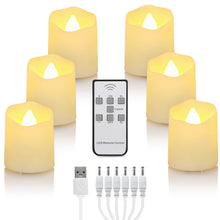 Indoor rechargeable LED tea light candles for bedroom decor, relaxing light, and flameless home use.