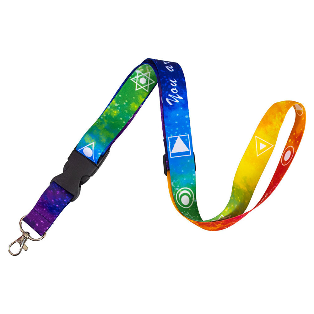 Inspirational Adjustable Lanyard - Chakra design