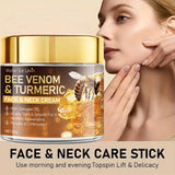 Instant firming Bee Venom face cream for skin tightening, smoothing, and everyday facial skincare application.