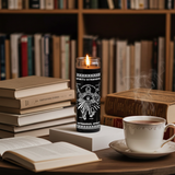 Intranquil Spirit black devotional 7 day candle for petition work, prayer, and ceremonial use.