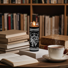 Intranquil Spirit black devotional 7 day candle for petition work, prayer, and ceremonial use.