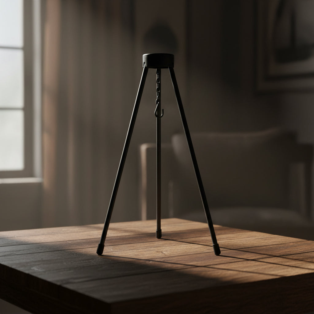 Iron Tripod Cauldron Holder, folded