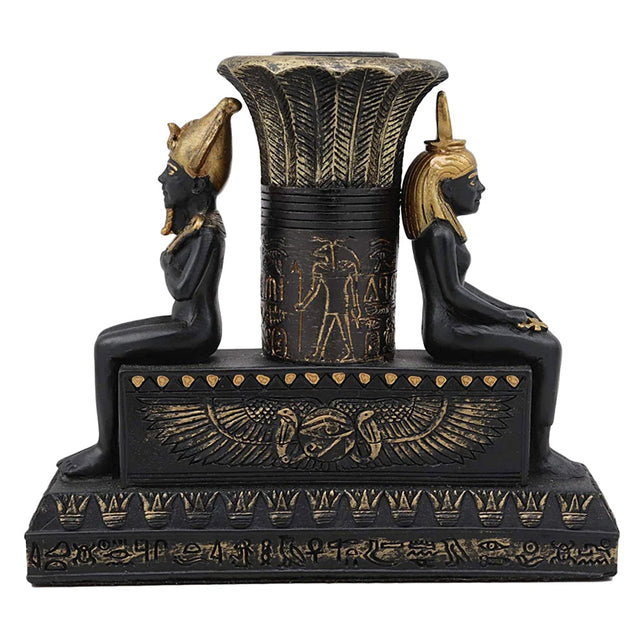 Isis and Osiris Pillar Candle Holder