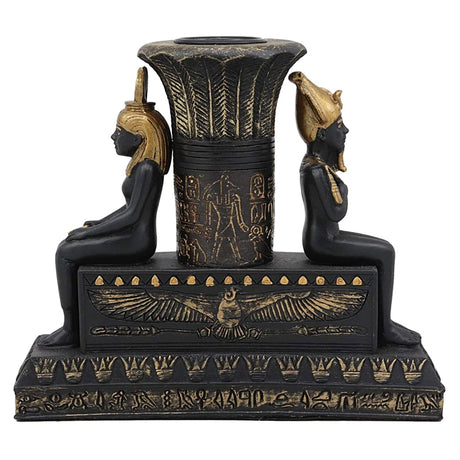 Isis and Osiris Pillar Candle Holder, alternate view