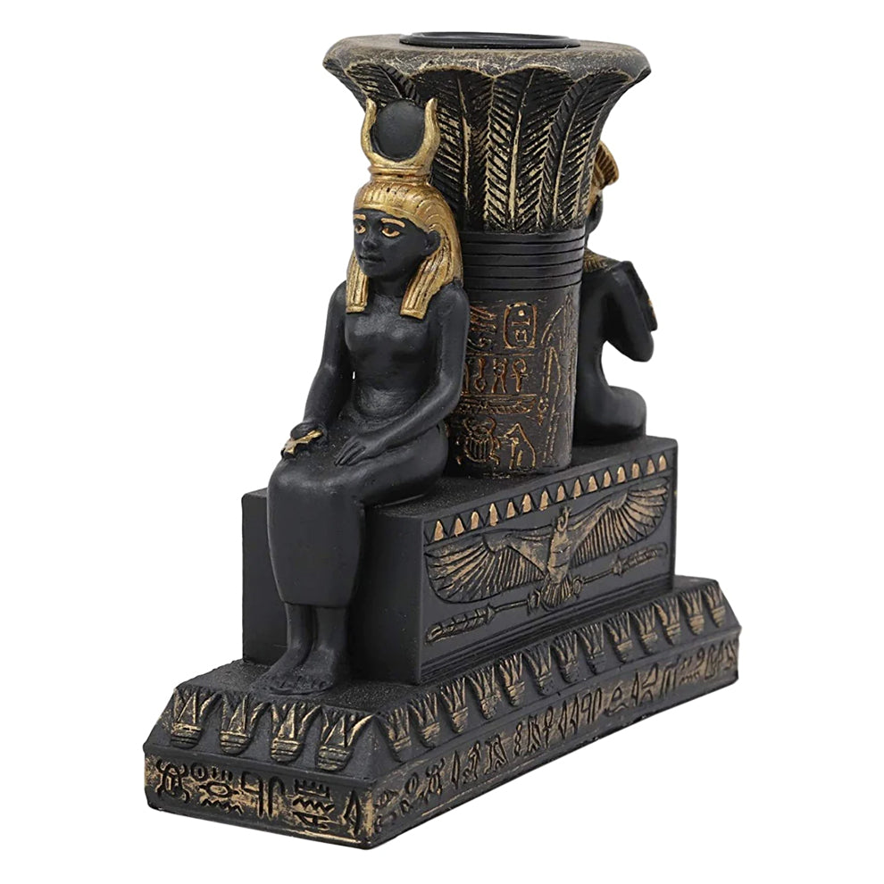 Isis and Osiris Pillar Candle Holder, alternate view