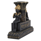 Isis and Osiris Pillar Candle Holder, alternate view