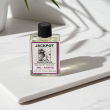 Jackpot Wish Oil ritual oil bottle for luck drawing, money attraction, and spiritual practice.