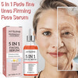 Jaysuing 5 in 1 facial serum bottle with hyaluronic acid, niacinamide, and vitamin C for moisturizing, brightening, and daily skin smoothing.